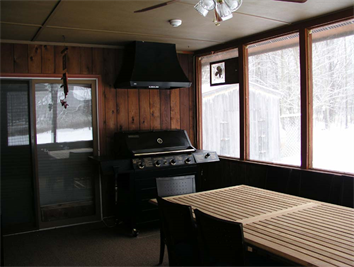 Screen Porch with BBQ Grill